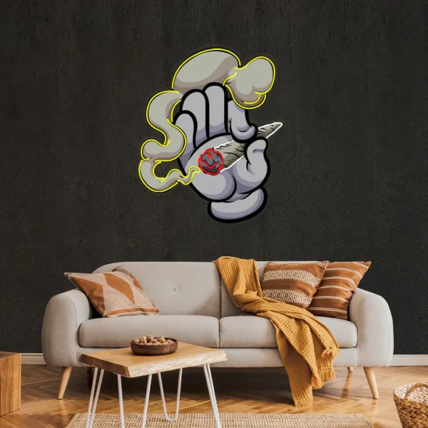 LSZSARIES™ Hand Smoke Artwork Mystic Modern Neon Sign