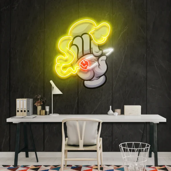 LSZSARIES™ Hand Smoke Artwork Mystic Modern Neon Sign