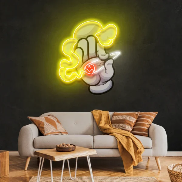 LSZSARIES™ Hand Smoke Artwork Mystic Modern Neon Sign