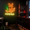 Happy Hour Drunk Cat Bar LSZSARIES™ Happy Hour Drunk Cat Bar Neon Sign