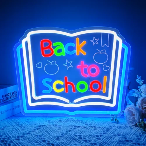 LSZSARIES™ Back to School Book Wall Decor Neon Sign