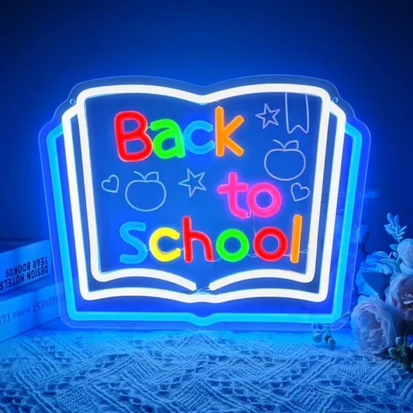 LSZSARIES™ Back to School Book Wall Decor Neon Sign