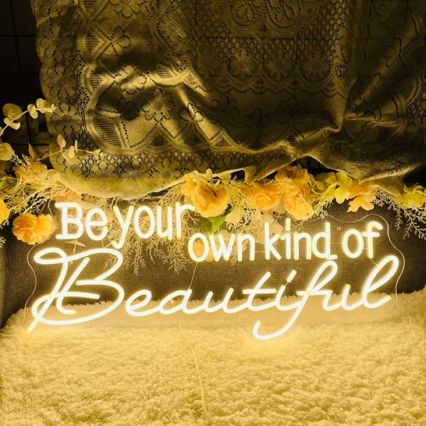 Be Your Own Kind Of Beautiful Salon LSZSARIES™ Be Your Own Kind Of Beautiful Salon Neon Sign