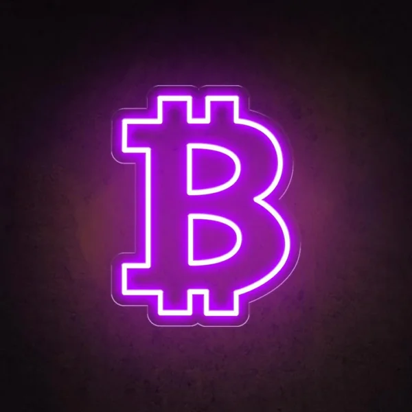Bitcoin Home LSZSARIES™ Bitcoin Home Wall Decor Neon Sign