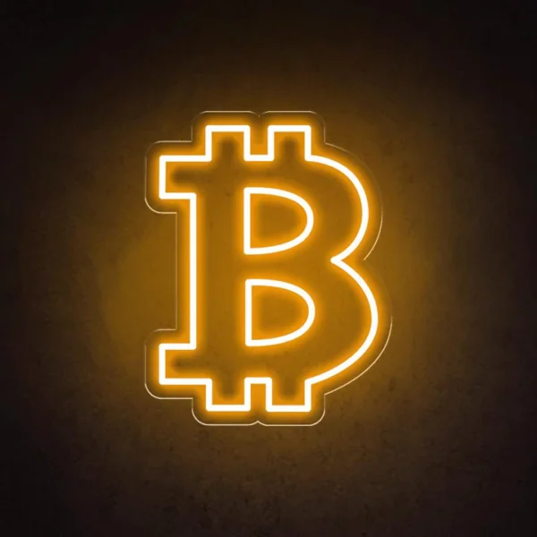Bitcoin Home LSZSARIES™ Bitcoin Home Wall Decor Neon Sign