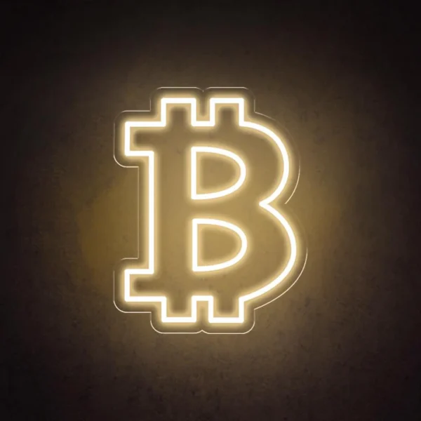 Bitcoin Home LSZSARIES™ Bitcoin Home Wall Decor Neon Sign