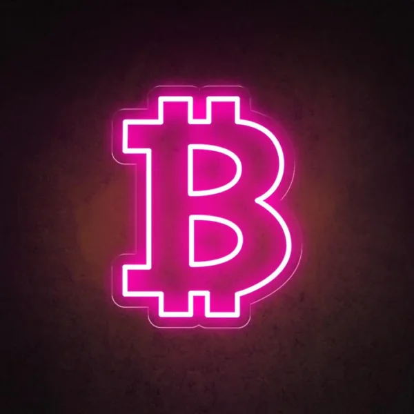 Bitcoin Home LSZSARIES™ Bitcoin Home Wall Decor Neon Sign