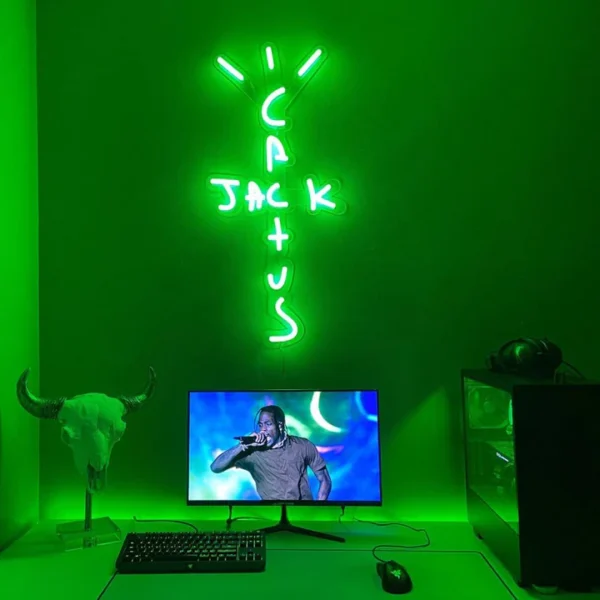 LSZSARIES™ Cactus Jack Logo Wall Decor Neon Sign