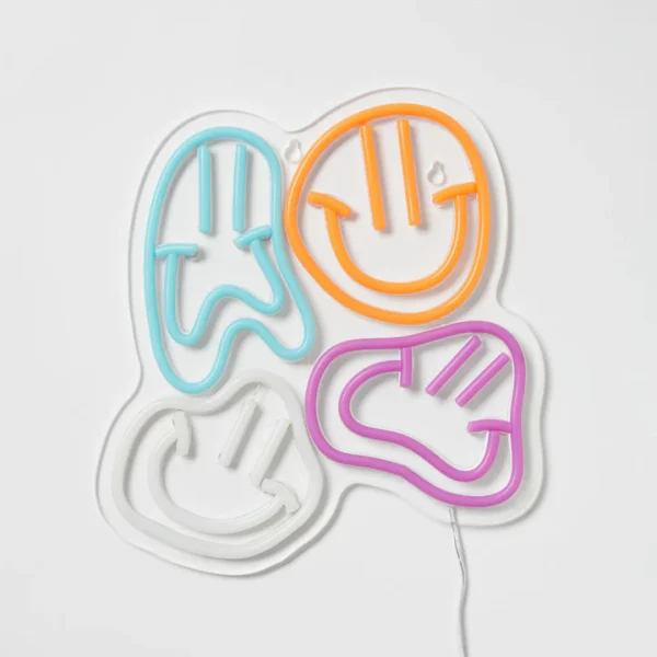 LSZSAEIES™ Distorted Smiley Wall Decor Neon Sign