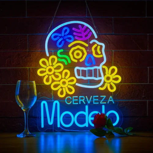 LSZSARIES™ Cerveza Modelo Beer Bar WallDecor Neon Sign