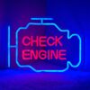 Version 1.0.0 LSZSARIES™ Check Engine Light Neon Sign(Ice Blue)