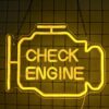 Version 1.0.0 LSZSARIES™ Check Engine Light Neon Sign(Lemon Yellow)