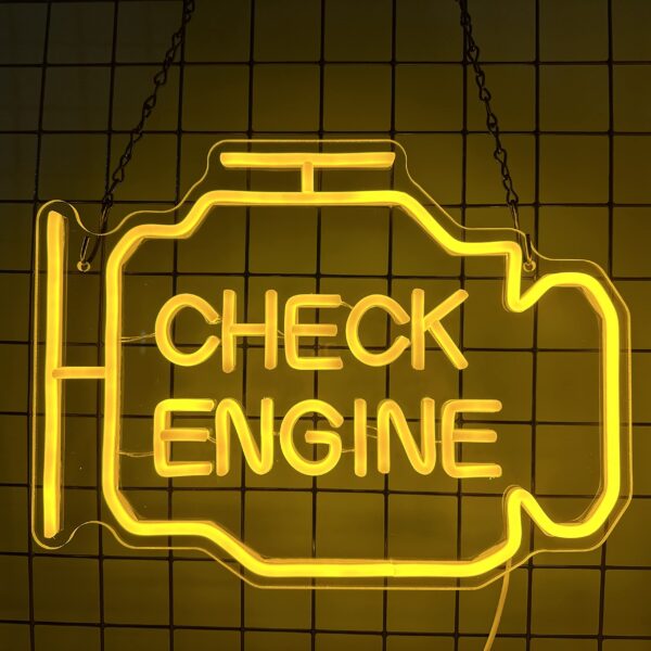 Version 1.0.0 LSZSARIES™ Check Engine Light Neon Sign(Lemon Yellow)